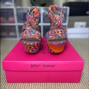 Betsey Johnson “Busta” Neon Wedges
